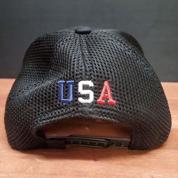 Pit Bull USA Snap Back Mesh Trucker Hat Cap Red White and Blue - Picture 2 of 4